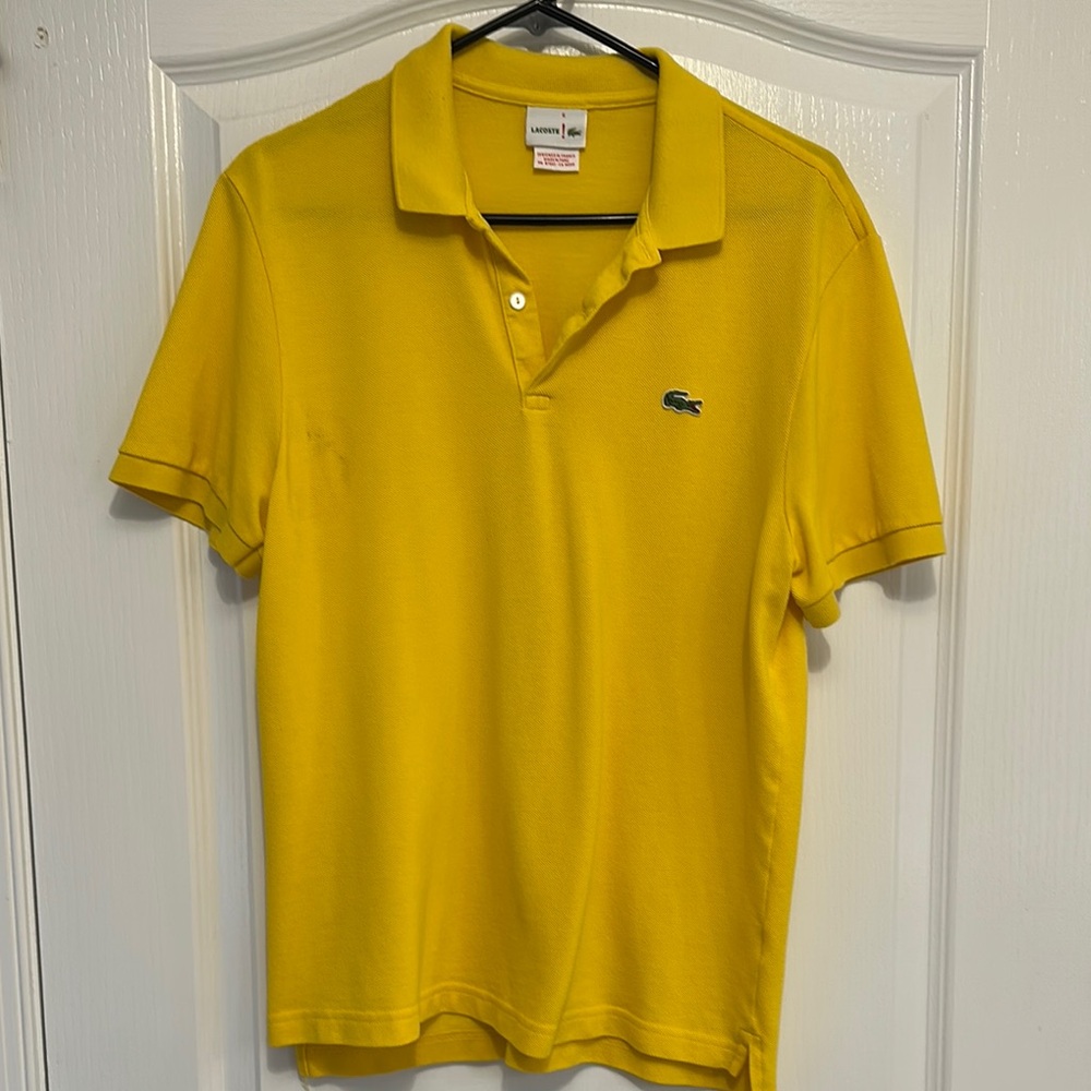 Lacoste Yellow Polo Shirt Classic Design